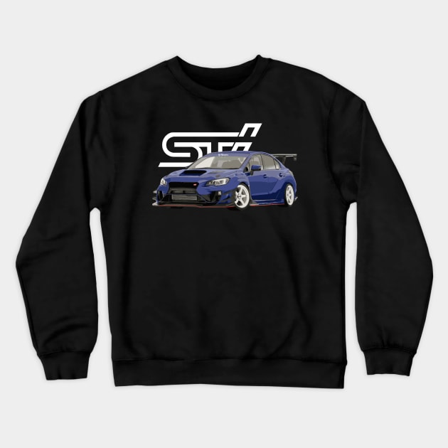 WRX STi Blue Pearl S209 RA Varis Crewneck Sweatshirt by cowtown_cowboy